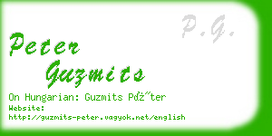peter guzmits business card